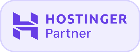 Badge oficial Hostinger Partner de BESIGN Colmena de Ideas, agencia partner de hosting